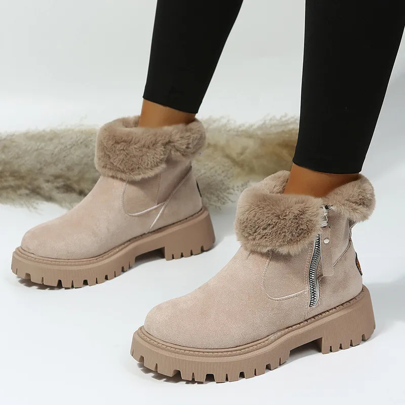 Maia | Suede-effect boot with lug sole