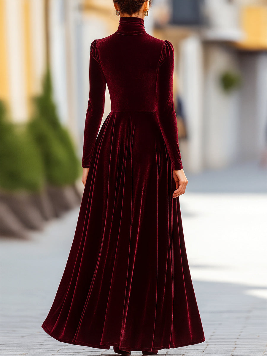 Luisa | Elegant burgundy dress