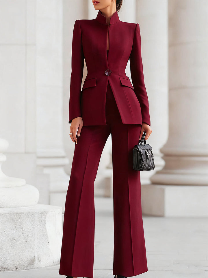 Adrielle's elegant outfit with blazer and trousers