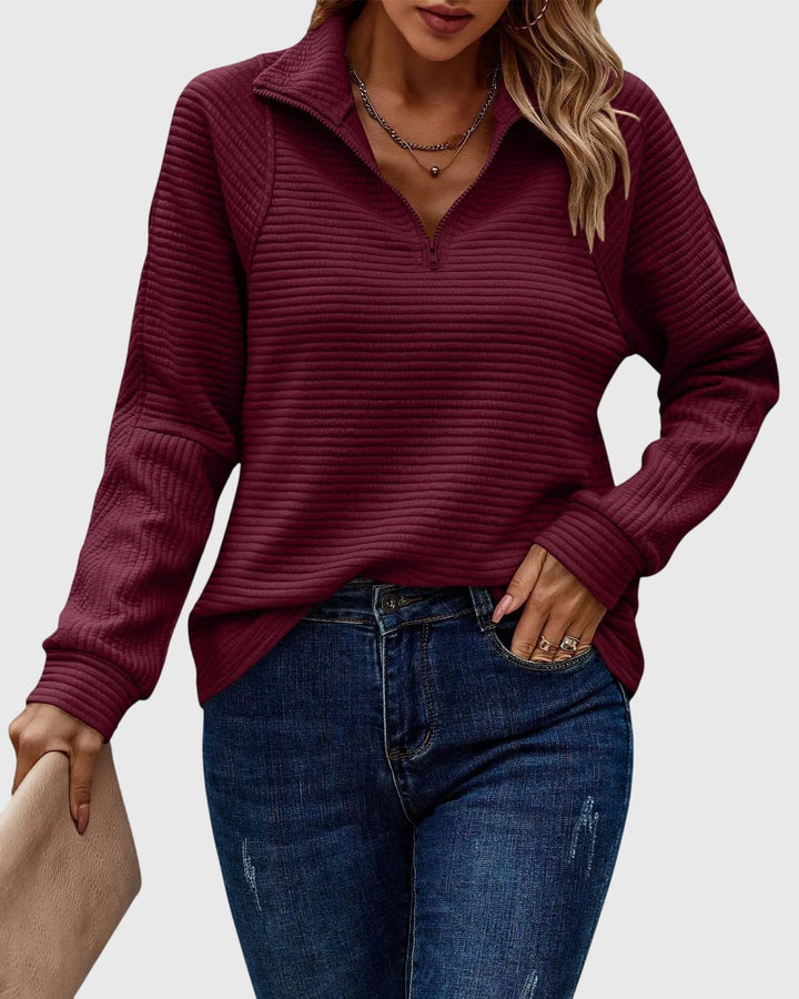 Molly | Stylish half-zip sweater