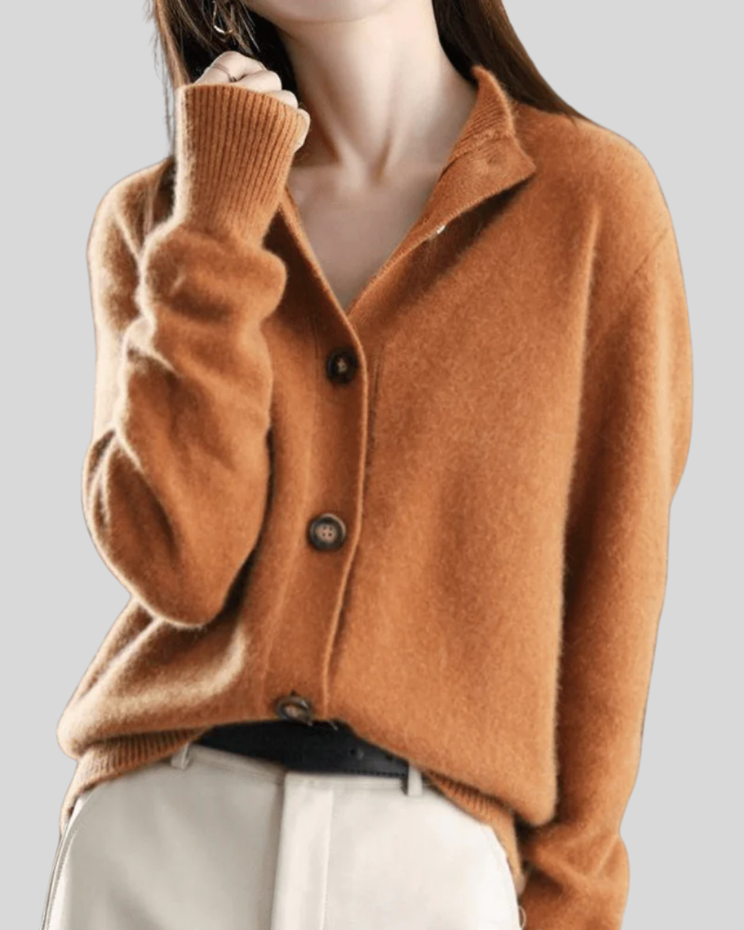 Claire | Retro-style cashmere cardigan