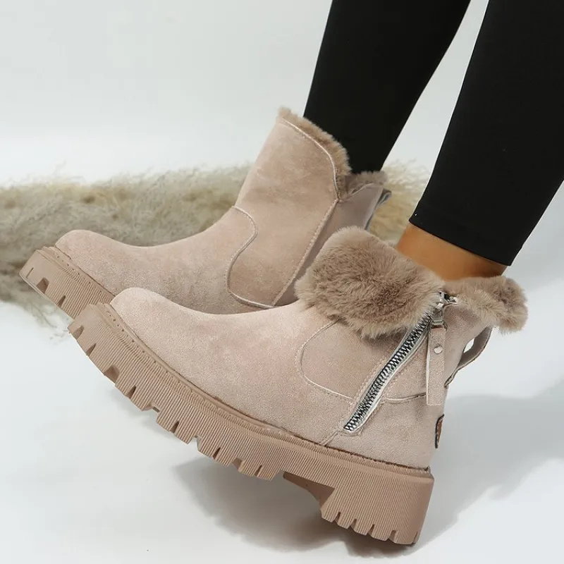 Maia | Suede-effect boot with lug sole