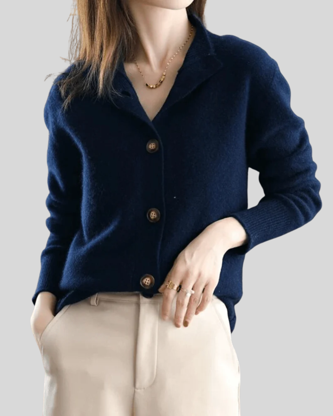 Claire | Retro-style cashmere cardigan