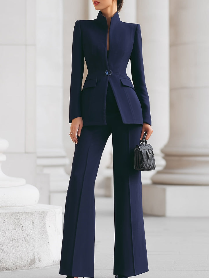 Adrielle's elegant outfit with blazer and trousers