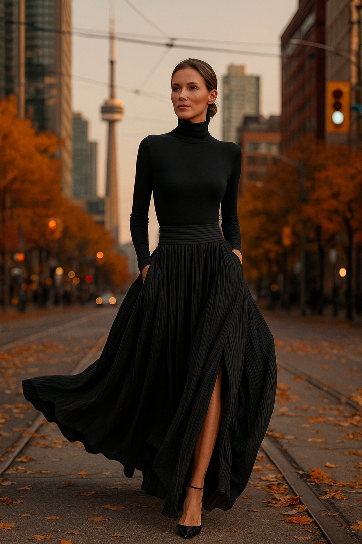 Cerynn | High-waisted maxi skirt with shirt