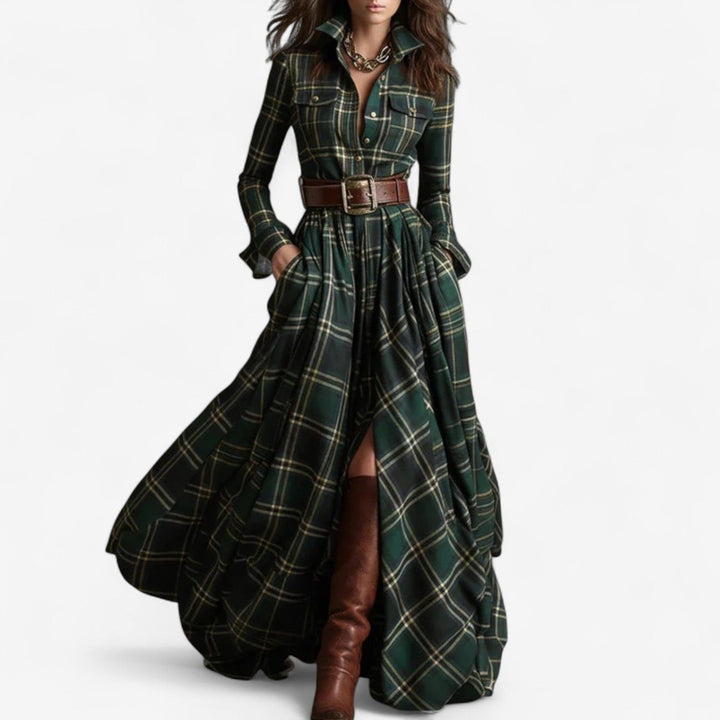 Barboteau | Timeless plaid maxi dress