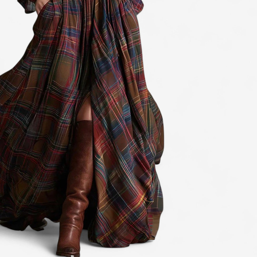 Barboteau | Timeless plaid maxi dress