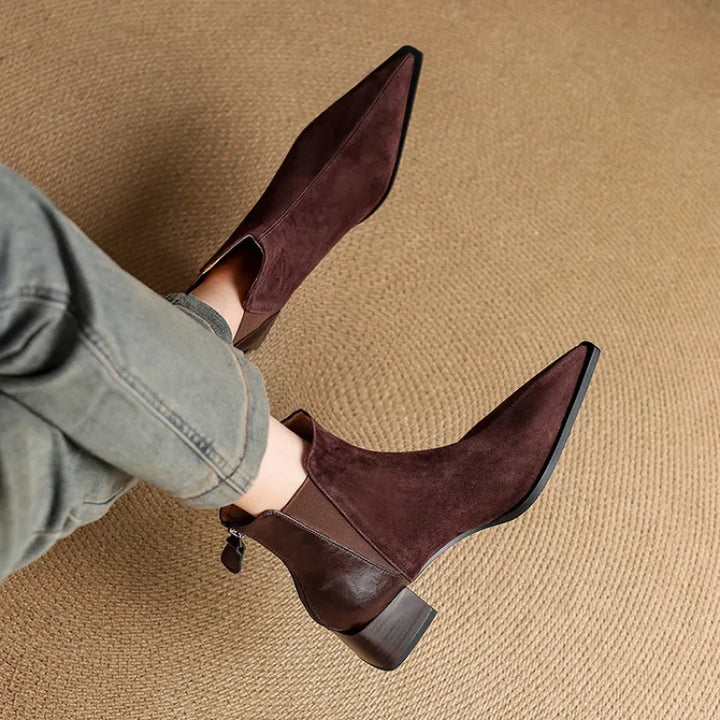 Rillene pointed-toe ankle boots