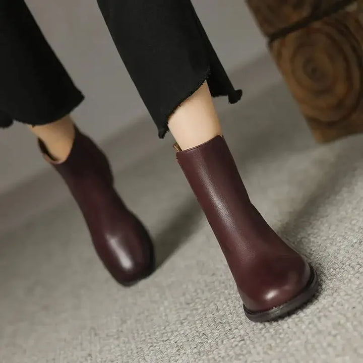 Zantina™| Leather Ankle Boots