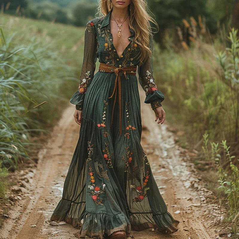 Alina Soleil | Romantic bohemian maxi dress
