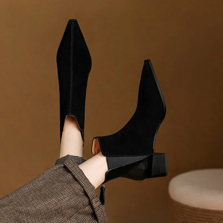 Rillene pointed-toe ankle boots