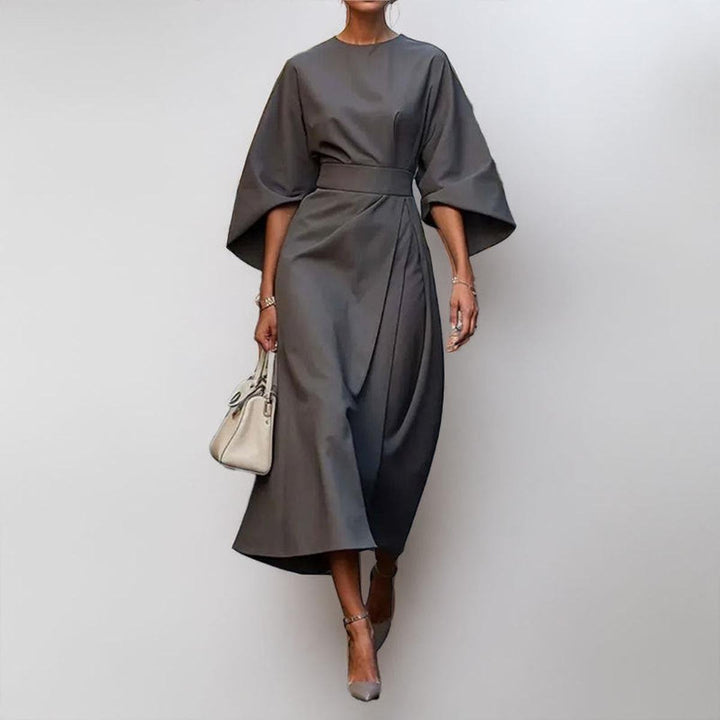 Eldra | Satin-effect maxi dress with batwing sleeves