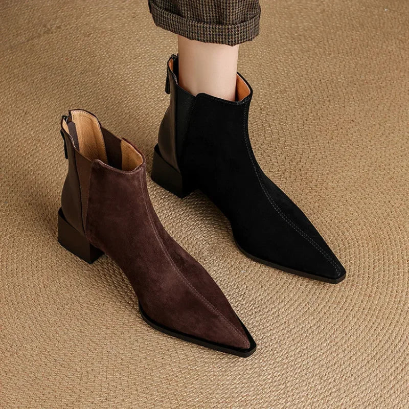 Rillene pointed-toe ankle boots