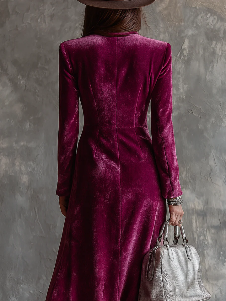 Vera | Velvet maxi blazer dress