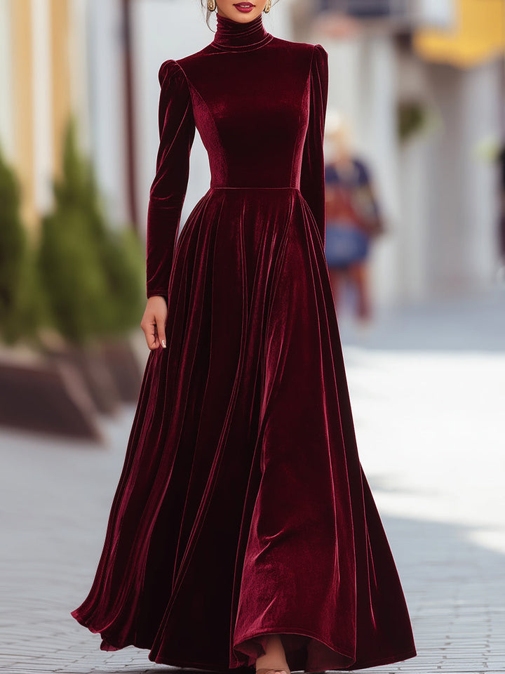Luisa | Elegant burgundy dress