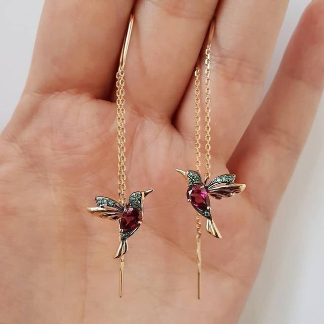 Sharine - Elegant Hummingbird Earrings